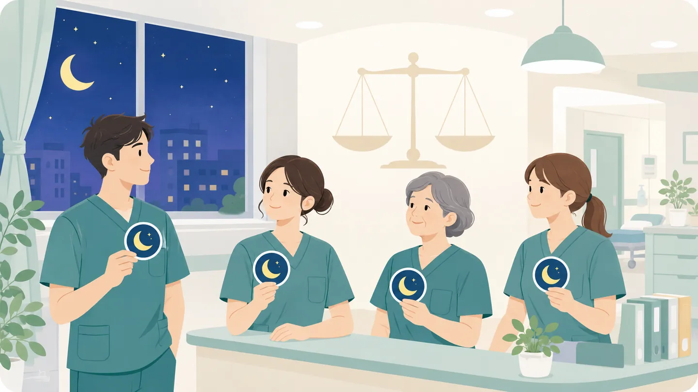 イメージ：看護師の夜勤を公平に｜偏りが起きる理由と、回数をならす方法